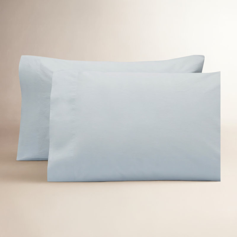 Ludlow Tencel Cotton Pillowcase, Ice Blue, Queen Pillowcase