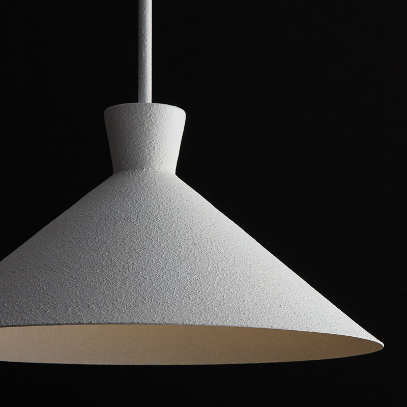 Luminaire suspendu texturé blanc 1 lumière