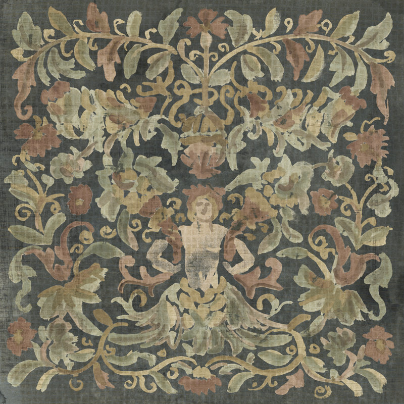 Antique Tapestry Textile II by June Erica Vess - Wrapped Canvas Print, 51 cm H x 51 cm W