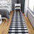 Homeline Non-Slip Rubberback Checkered Buffalo Plaid Indoor Runner Rug, Grayscale-752479683