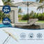 Parasol de patio 10 pi, 8 baleines robustes, avec manivelle et inclinaison à bouton-poussoir-85726190
