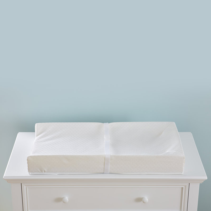 Sealy White Cotton Comfort 3-Sided Contoured Baby Changing Pad