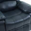 Fauteuil inclinable et oscillant bleu en cuir