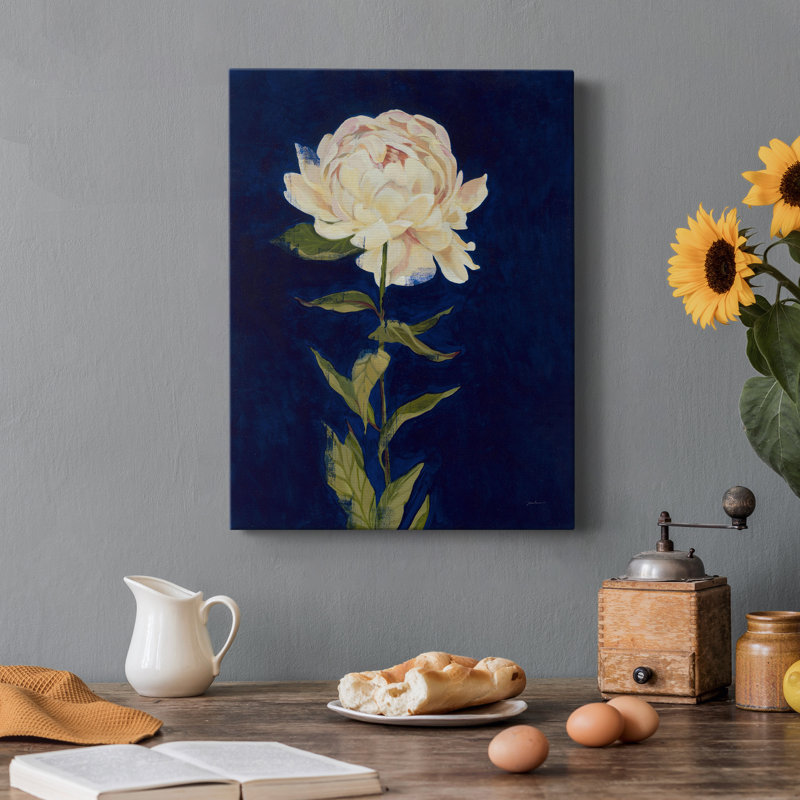 PRETTY AS A PEONY I - reproduction d'art sur toile tendue, H 20 po x l 16 po x P 1 po