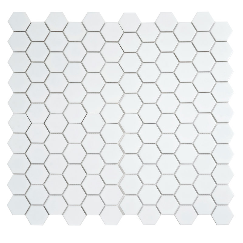 Cirkel Hex 10,7 po X 11,1 po Carreau de mur et de sol en mosaïque de porcelaine (8,25 pieds carrés / caisse) - paquet de 10