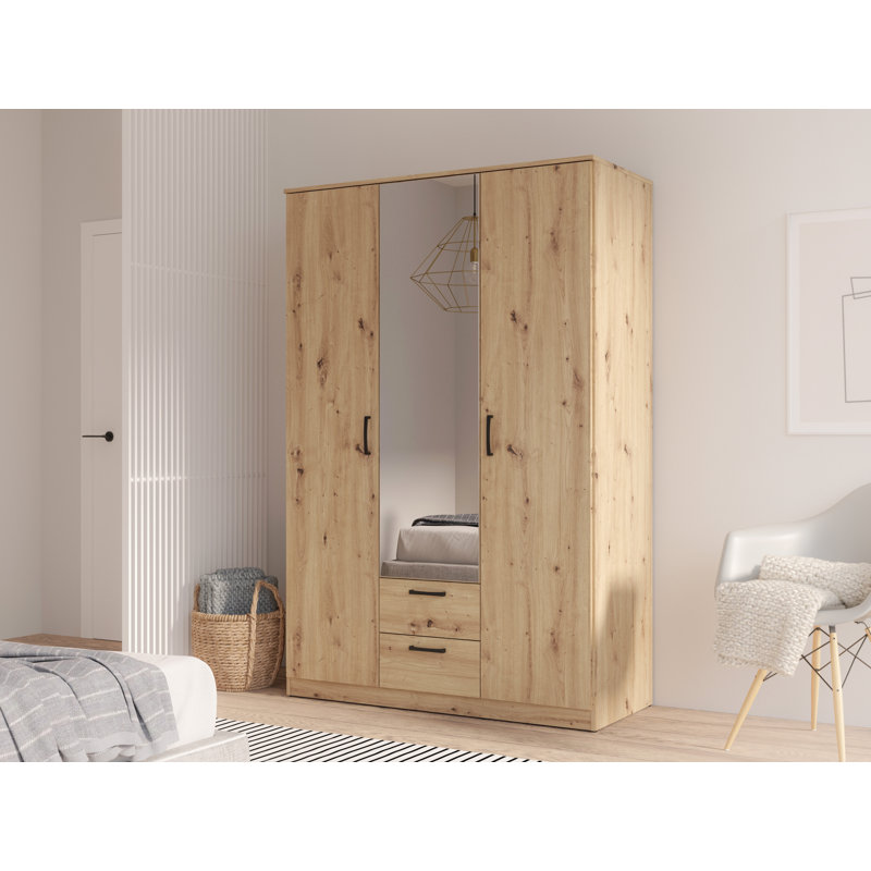 Reka 3 Door Manufactured Wood Wardrobe