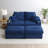 Tereas 70.5“ Upholstered Loveseat with Ottoman, Sectional Reversible Chaise Lounge-2001043618