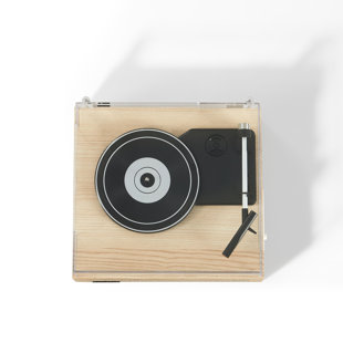 Portable 3 - Speed Turntable Decorative Record Player with Bluetooth