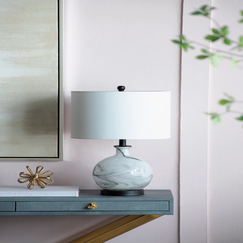Lampe de table en verre