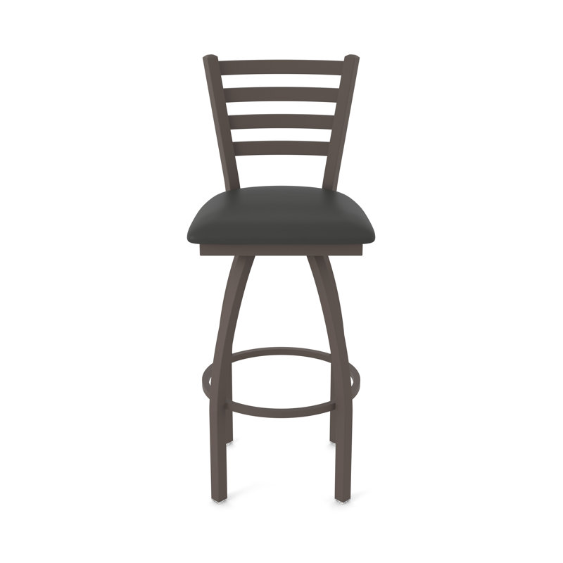 Jackie Swivel Stool, Bronze, Vinyl-Canter Iron, Bar Stool (30" Seat Height)