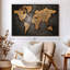 "Art mural carte du monde en cuivre"-1061714572