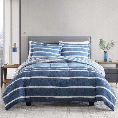 Aesthetic Modern & Contemporary Polyester Striped Comforter