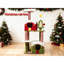 Arbre à chat de Noël de 54 pouces de hauteur avec une base stable et une haute tour souple pour chats de 54 pouces offrant un coffre-fort de divertissement à plusieurs niveaux