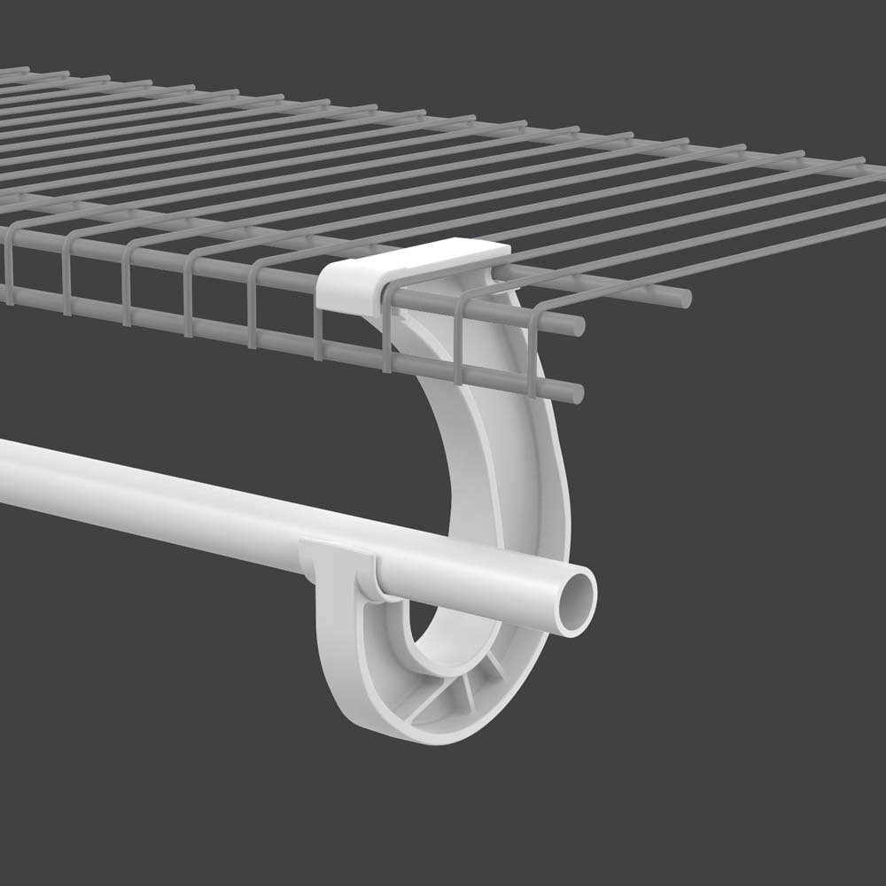 Under shelf closet online rod bracket