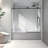 6076 Frameless One Fixed And One Shifted Shower Door-111837194