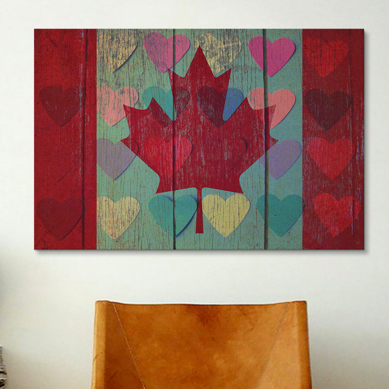 Drapeau de #4 canada, impression sur toile, H 12 po x l 18 po x P 1,5 po