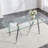 71-Inch Tempered Glass Dining Table With Sturdy Metal Legs, Safe And Durable, For Modern And Elegant Home Decor-1269349056