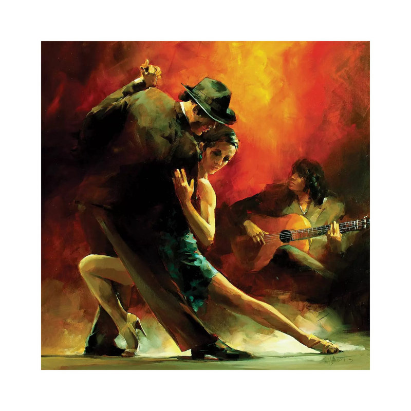 Tango Argentino III by Willem Haenraets - Wrapped Canvas Painting, 30.48 cm H x 30.48 cm W