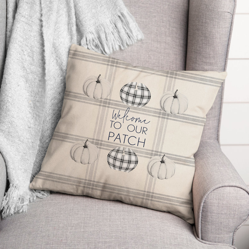 Plaid Throw Pillow, 18" x 18"