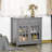 Audel Kitchen Cabinet with 2 Drawers and Glass Doors,Dining cabinet,Office credenza -1739794633