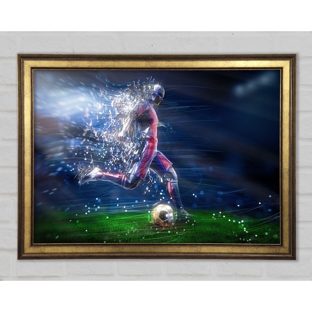 Fractured In Light Football - Einzelner Bilderrahmen Kunstdrucke