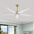 Chanille 5-Blade Solid Wood Ceiling Fan with LED Light and Remote Control-1492052468-1492052471-1492052469