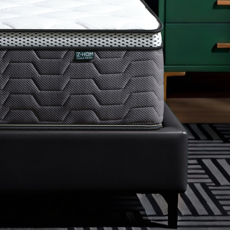 Matelas hybride simple avec mousse respirante et ressorts ensachés individuellement, Lit simple