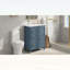 Meuble-lavabo 36 po avec lavabo en céramique, plusieurs tiroirs et tablette réglable au fini gris-bleu