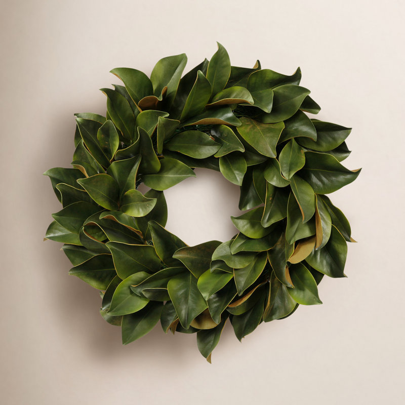 Magnolia Leaf Wreath, 24"