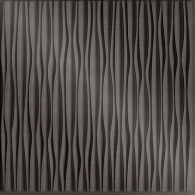 Sahara Vertical MirroFlex 4ft. x 8ft. Glue Up PVC 3D Wall Panels 96 sq.ft.