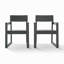 Fauteuils d'extérieur et de jardin en hdpe gris avec dossier moderne