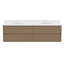 Meuble-lavabo double 84 po avec comptoir en quartz blanc et lavabos-131251312