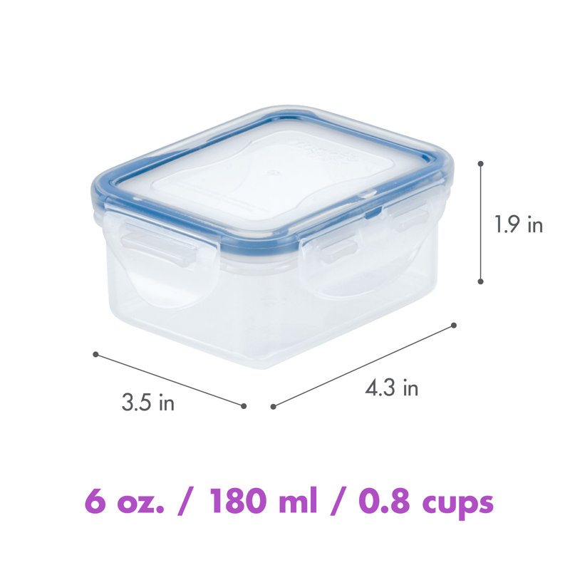 Ensemble de 4 contenants de rangement pour aliments rectangulaires, ensemble de 4. easy essentials
