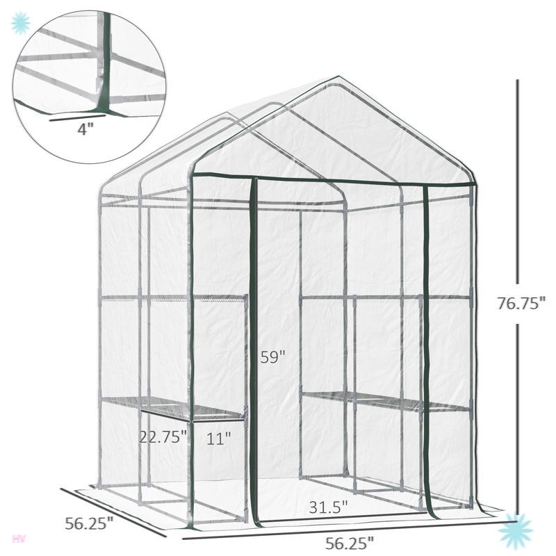 Mini ensemble de serre pour jardin Outsunny