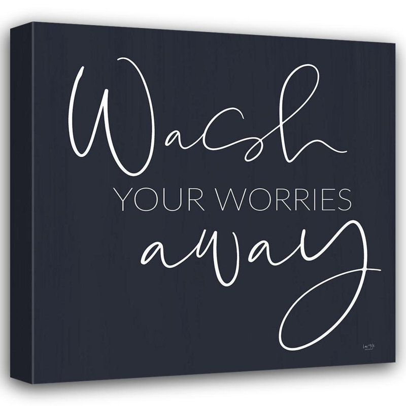 ArtDirect Lux + Me Designs Gallery Wrapped Canvas Art Titled: Wash Your Worries Away, 36" H x 36" W