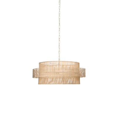 Luminaire suspendu cylindrique 2 lumières Abijah