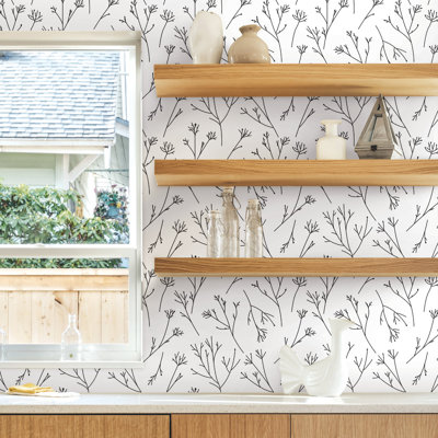Alaze Twigs Peel and Stick Wallpaper Roll