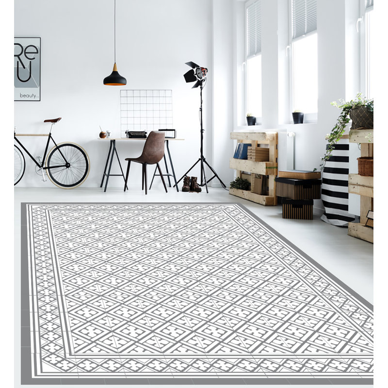 Harrigan Vinyl Machine Printed Area Rug, Rectangle 133 x 200cm