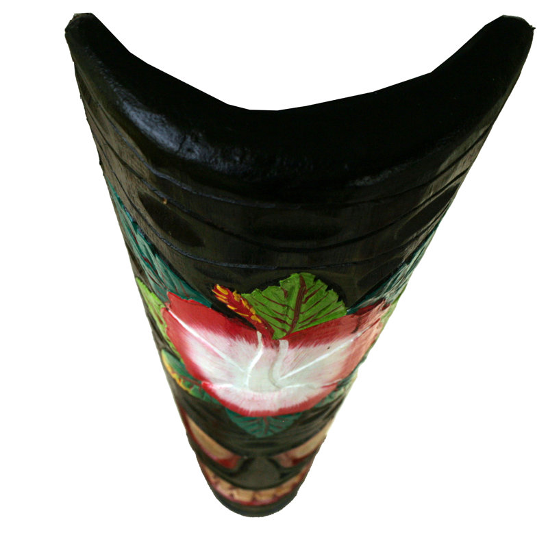 Décoration murale 40 "H Tiki Mask Flower Tropical Hibiscus