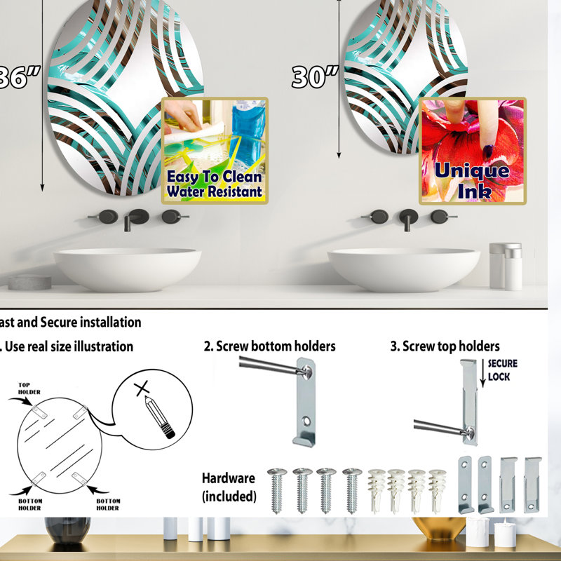 Miroir décoratif Elixir Cacao Ice Cream, L 20 po x H 30 po