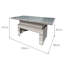 Rattan Rising Table in Dove Grey