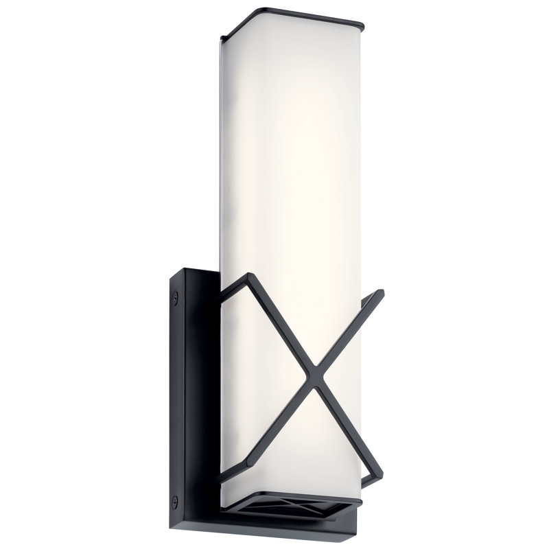 Abdulhameed LED Flush Mounted Sconce, Matte Black