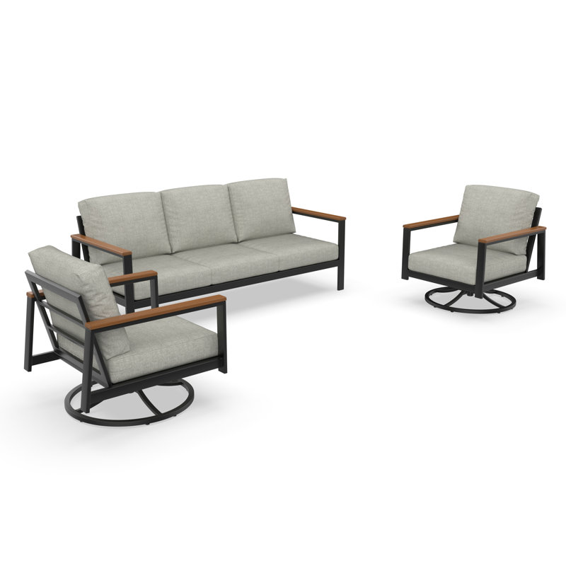 Ensemble de chaise berçante pivotante pour l'extérieur