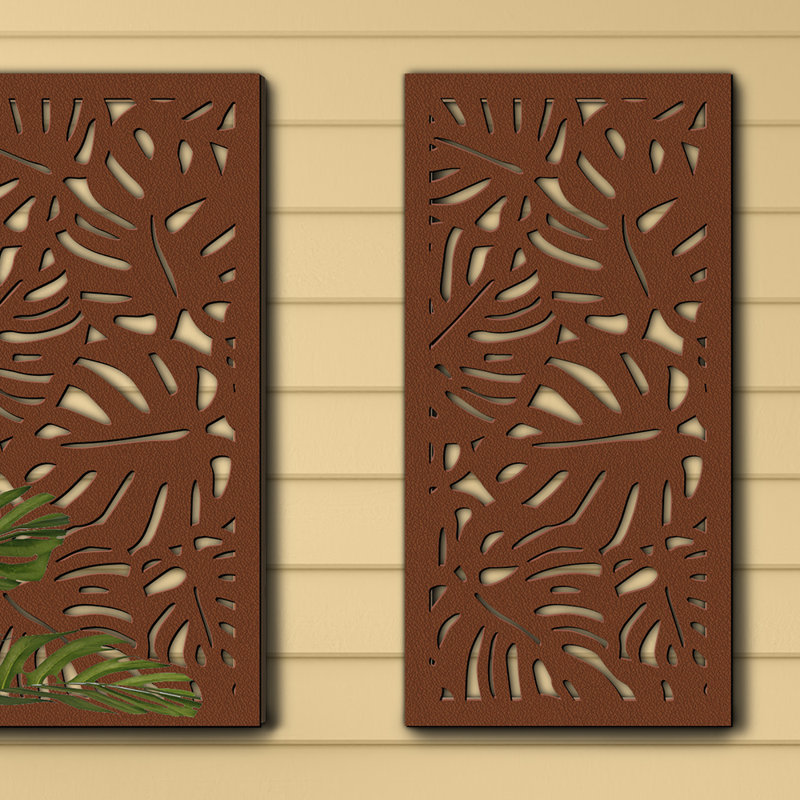 Tropics Espresso Recycled Polymer Decorative Privacy Screen Panel