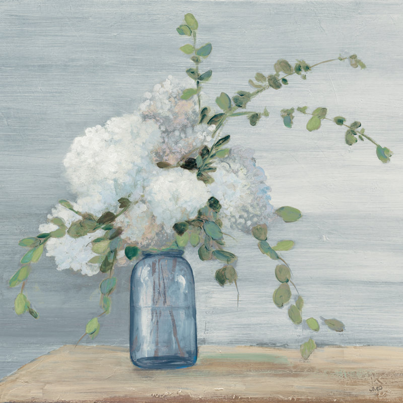 Bouquet du matin bleu marine, H 20 po x l 20 po