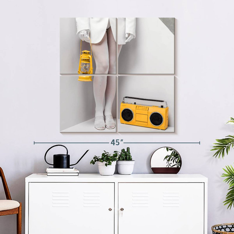 Shuttleworth Lamp And Boombox, 32" H x 32" W
