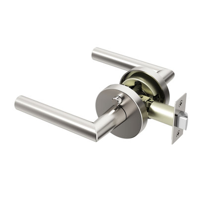 Poignée de porte Stark Design moderne dissimulé pour (lit et salle de bain) - Style minimaliste élégant en nickel brossé