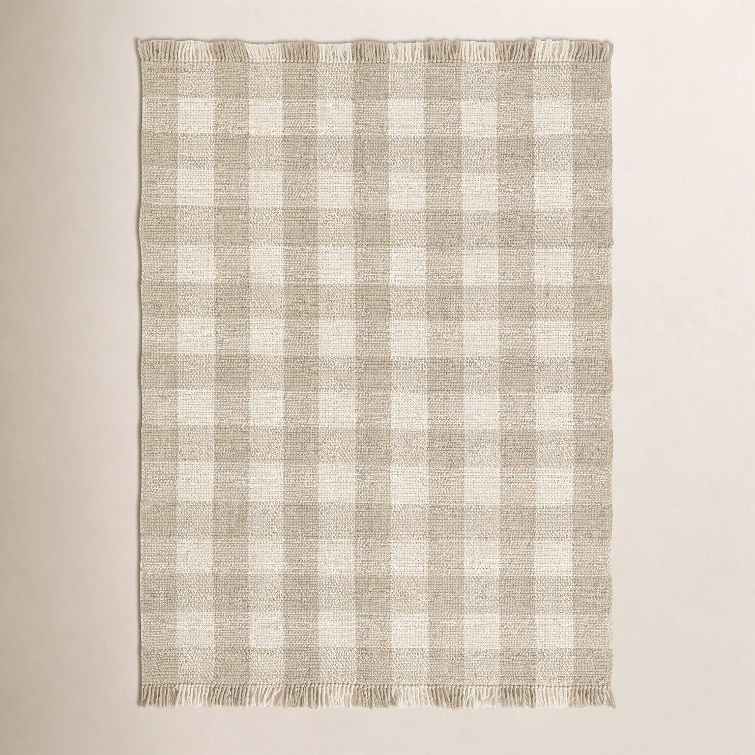 Cosette Hand-Woven Plaid Rug, Rectangle 2' x 4'