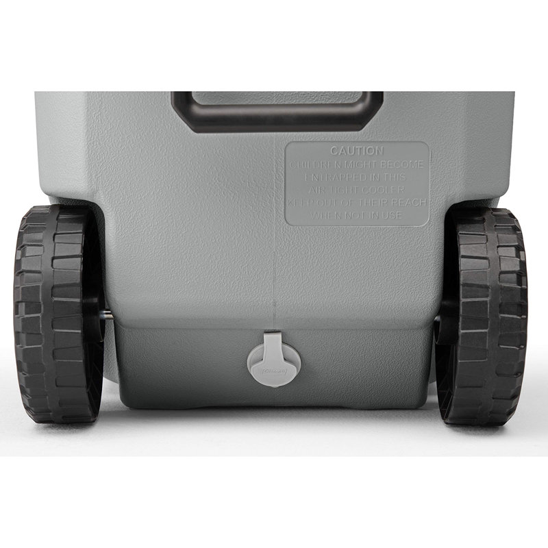 62QT Insulated Portable Rolling Cooler with Wheels, Rock Gray