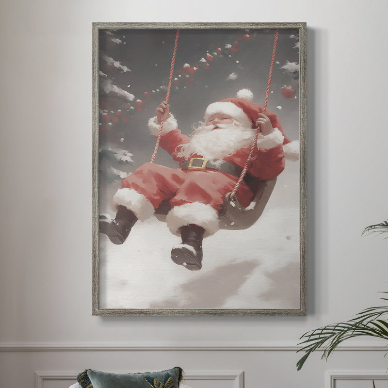 «Christmas Holiday Art», série 2-LXV, reproduction encadrée - bois massif XMAI81843, H 11 po x l 9 po